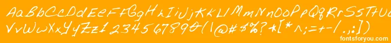 Lehn076 Font – White Fonts on Orange Background