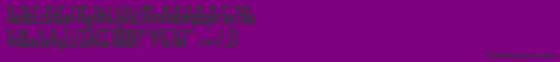 フォントBoastingRegular – 紫の背景に黒い文字