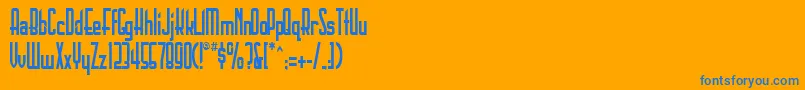 BoastingRegular Font – Blue Fonts on Orange Background