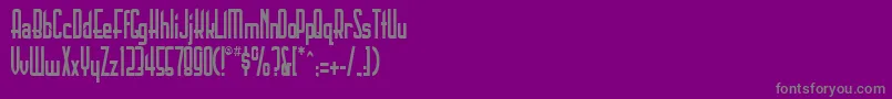 フォントBoastingRegular – 紫の背景に灰色の文字