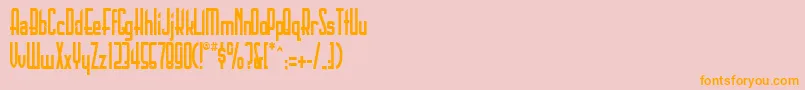 BoastingRegular Font – Orange Fonts on Pink Background