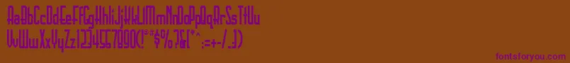 BoastingRegular Font – Purple Fonts on Brown Background