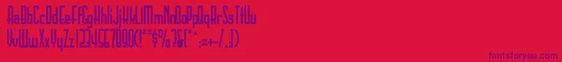 BoastingRegular Font – Purple Fonts on Red Background