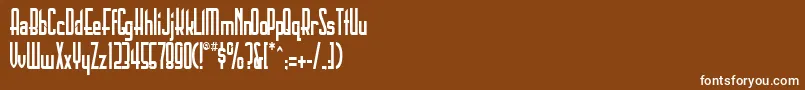 フォントBoastingRegular – 茶色の背景に白い文字