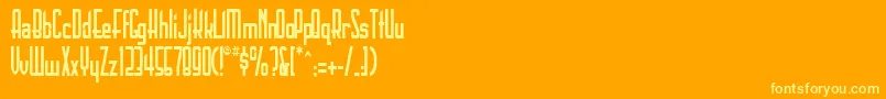 BoastingRegular Font – Yellow Fonts on Orange Background