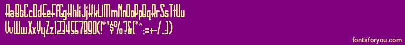 BoastingRegular Font – Yellow Fonts on Purple Background