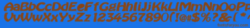 BataviaBold Font – Brown Fonts on Blue Background