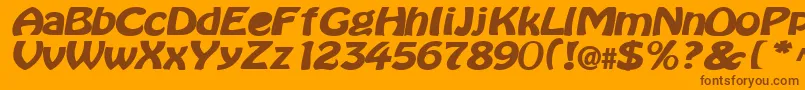 BataviaBold Font – Brown Fonts on Orange Background