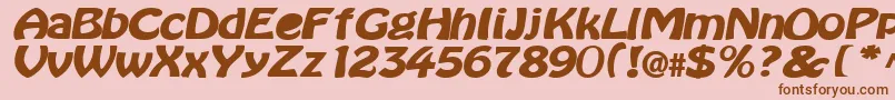 BataviaBold Font – Brown Fonts on Pink Background