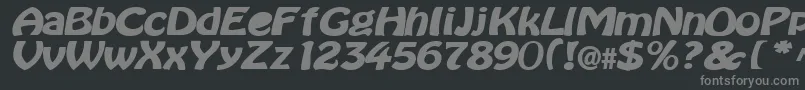 BataviaBold Font – Gray Fonts on Black Background