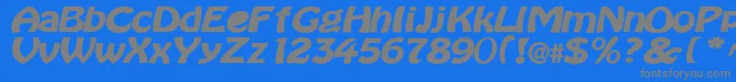 BataviaBold-Schriftart – Graue Schriften auf blauem Hintergrund