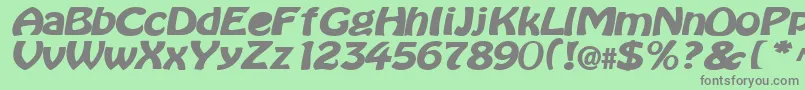 BataviaBold Font – Gray Fonts on Green Background