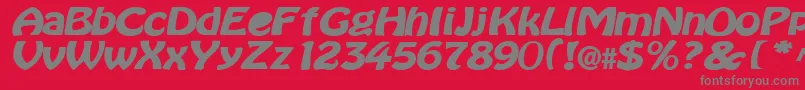 BataviaBold Font – Gray Fonts on Red Background