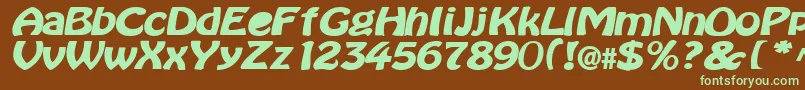 BataviaBold Font – Green Fonts on Brown Background