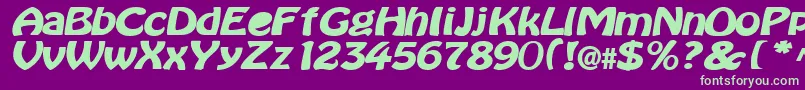 BataviaBold Font – Green Fonts on Purple Background