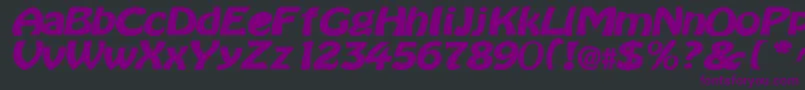 BataviaBold-fontti – violetit fontit mustalla taustalla