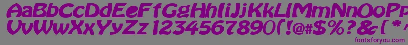 BataviaBold Font – Purple Fonts on Gray Background