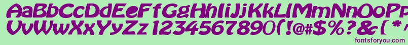 BataviaBold Font – Purple Fonts on Green Background