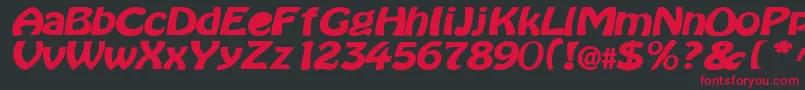 BataviaBold Font – Red Fonts on Black Background