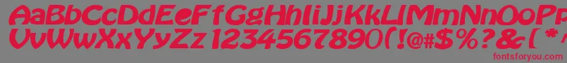 BataviaBold Font – Red Fonts on Gray Background