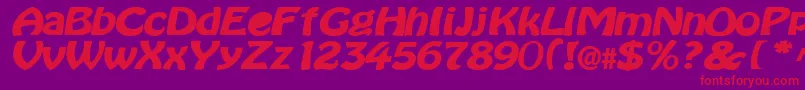 BataviaBold Font – Red Fonts on Purple Background