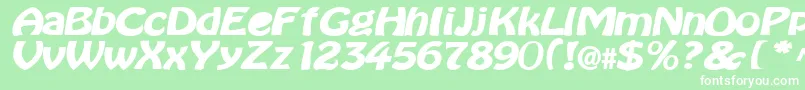 BataviaBold Font – White Fonts on Green Background