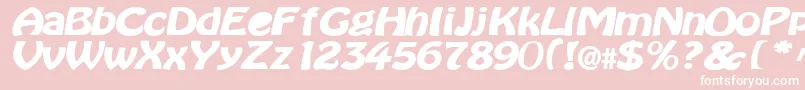 BataviaBold Font – White Fonts on Pink Background