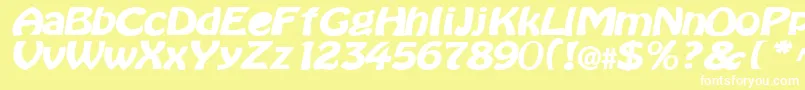 BataviaBold Font – White Fonts on Yellow Background