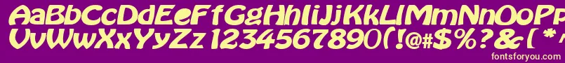 BataviaBold Font – Yellow Fonts on Purple Background