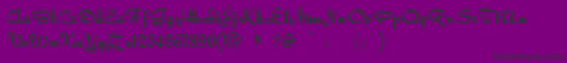 Quigleyw Font – Black Fonts on Purple Background