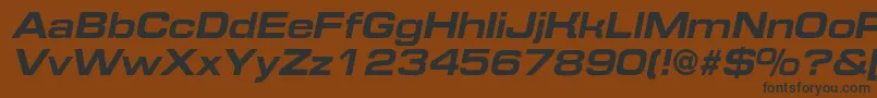 EurofontextendedcBolditalic Font – Black Fonts on Brown Background