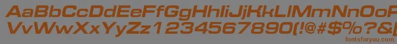 Police EurofontextendedcBolditalic – polices brunes sur fond gris