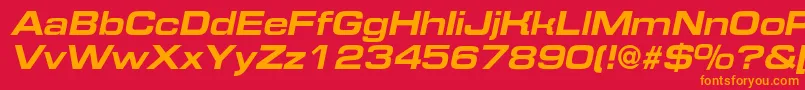 Подробнее о шрифте EurofontextendedcBolditalic Шрифт EurofontextendedcBolditalic – оранжевые шрифты на красном фоне
