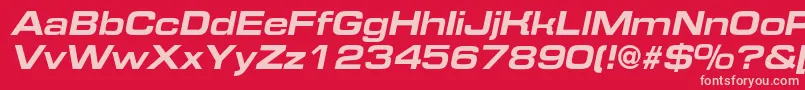 En savoir plus sur la police EurofontextendedcBolditalic Police EurofontextendedcBolditalic – polices roses sur fond rouge