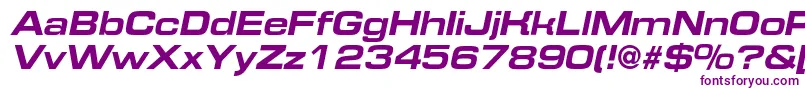 EurofontextendedcBolditalic Font – Purple Fonts on White Background