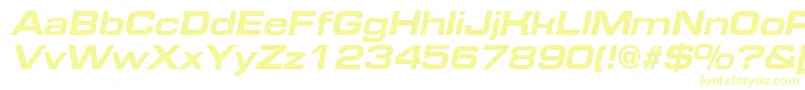 EurofontextendedcBolditalic Font – Yellow Fonts on White Background