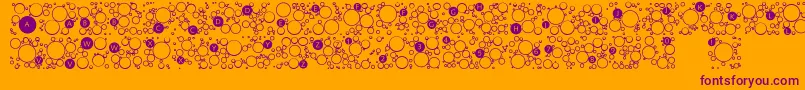 Blowintwo Font – Purple Fonts on Orange Background