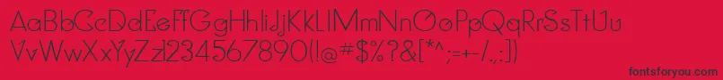 ClockerRegular Font – Black Fonts on Red Background