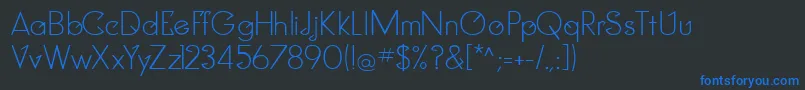 ClockerRegular Font – Blue Fonts on Black Background