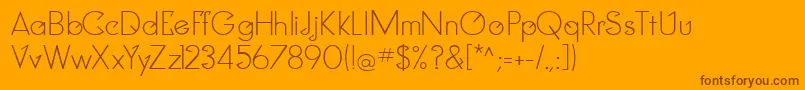 Шрифт ClockerRegular – коричневые шрифты на оранжевом фоне