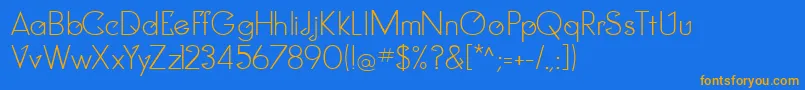 ClockerRegular Font – Orange Fonts on Blue Background