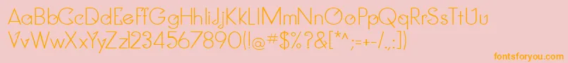 ClockerRegular Font – Orange Fonts on Pink Background