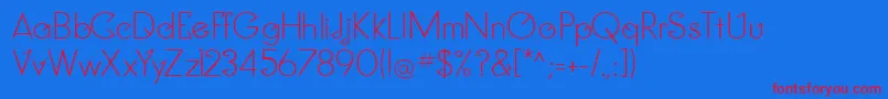 ClockerRegular Font – Red Fonts on Blue Background