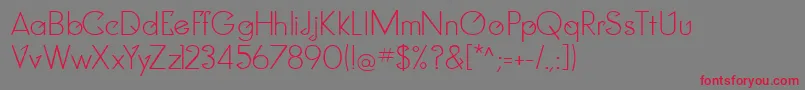 ClockerRegular Font – Red Fonts on Gray Background
