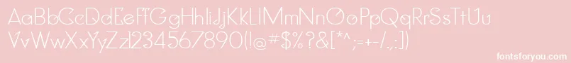 ClockerRegular Font – White Fonts on Pink Background