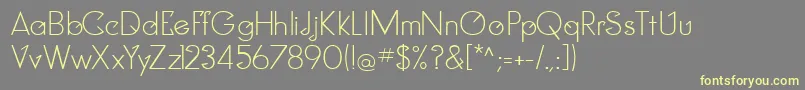ClockerRegular Font – Yellow Fonts on Gray Background
