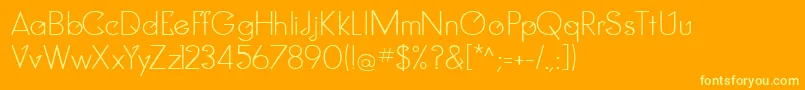 ClockerRegular Font – Yellow Fonts on Orange Background