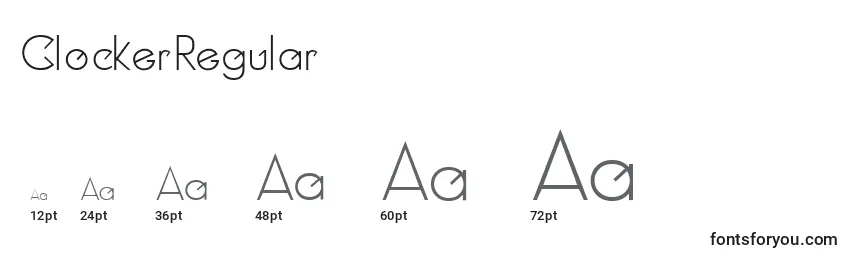 ClockerRegular Font Sizes