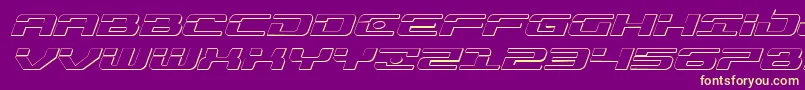 Troopers3Dexpandital Font – Yellow Fonts on Purple Background