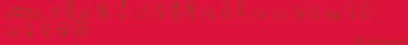 WelcomeHome Font – Brown Fonts on Red Background